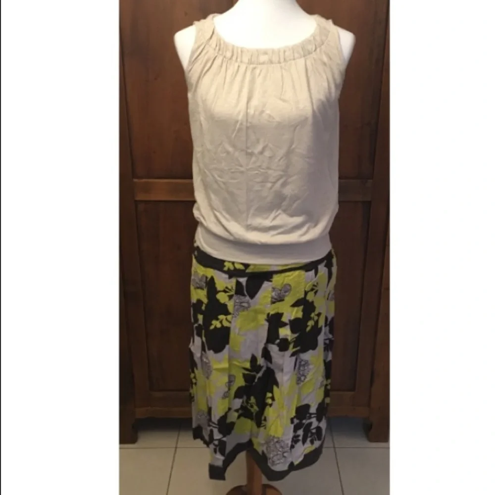 Mix Nouveau NY Floral & Butterfly Full Cotton A-Line Skirt, [Size M]
